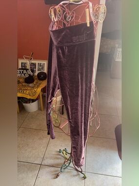 Victoria's Secret Plum Velvet Asymmetrical Skirt
